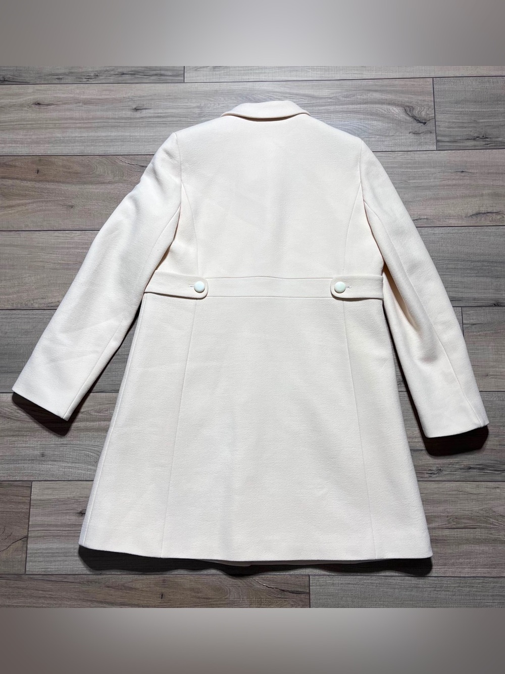 J.Crew Women’s Vintage Wool Blend Thinsulate Button Front Peacoat 16 Buttercream - Picture 15 of 16